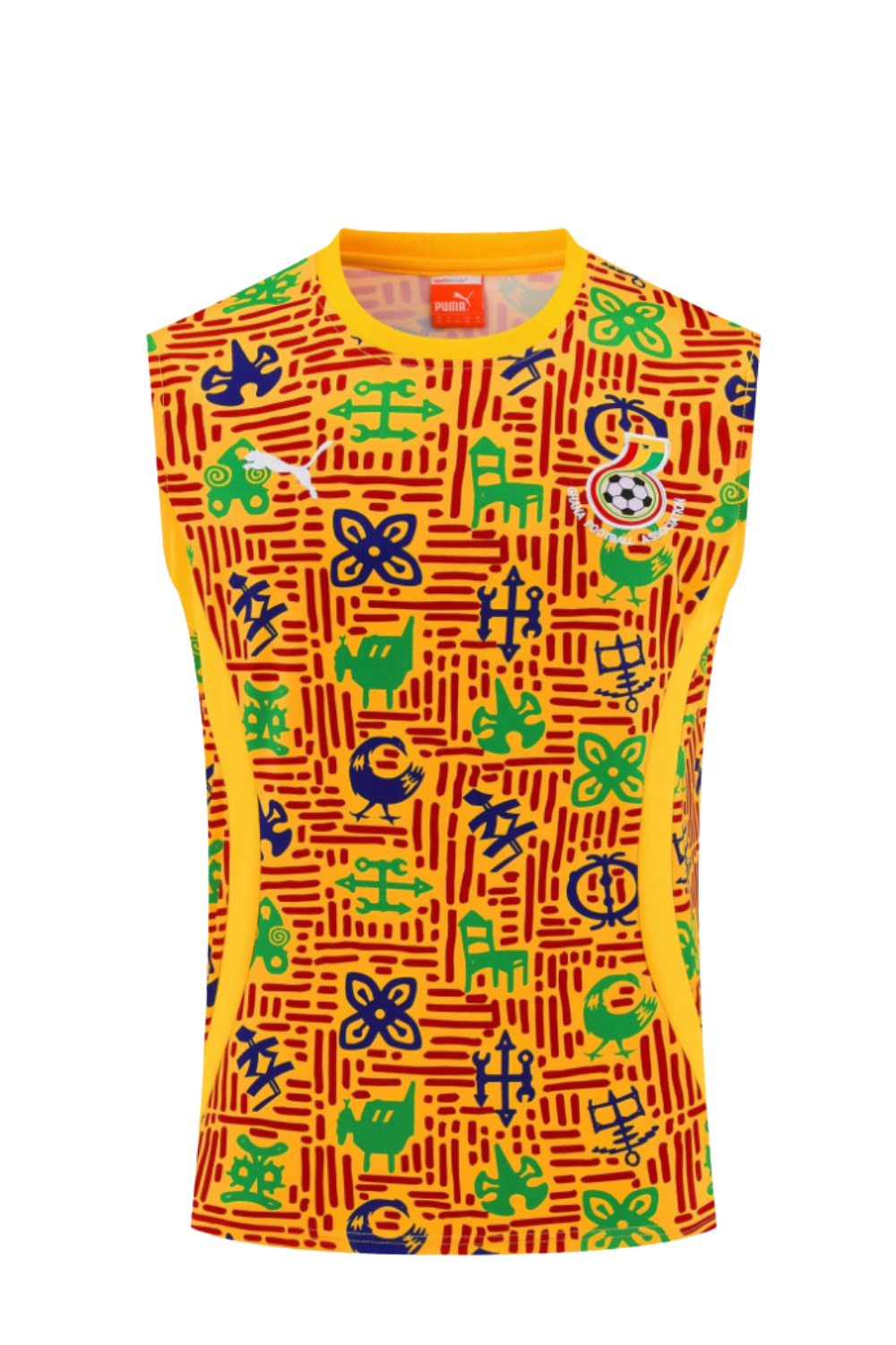Ghana Yellow Sleeveless Set