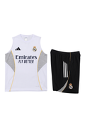 Real Madrid White Sleeveless Set